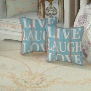 Dollhouse Vintage Pillow. 1:12 Miniature pillows for dollhouses.