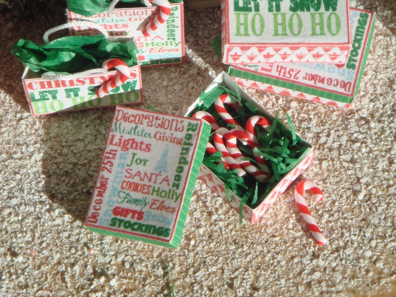 Dollhouse Christmas Box of Candy Canes Ornaments. 112 Etsy