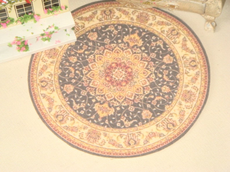 Dollhouse Round Classic Rug. 112 Dollhouse Miniature Rugs. Etsy