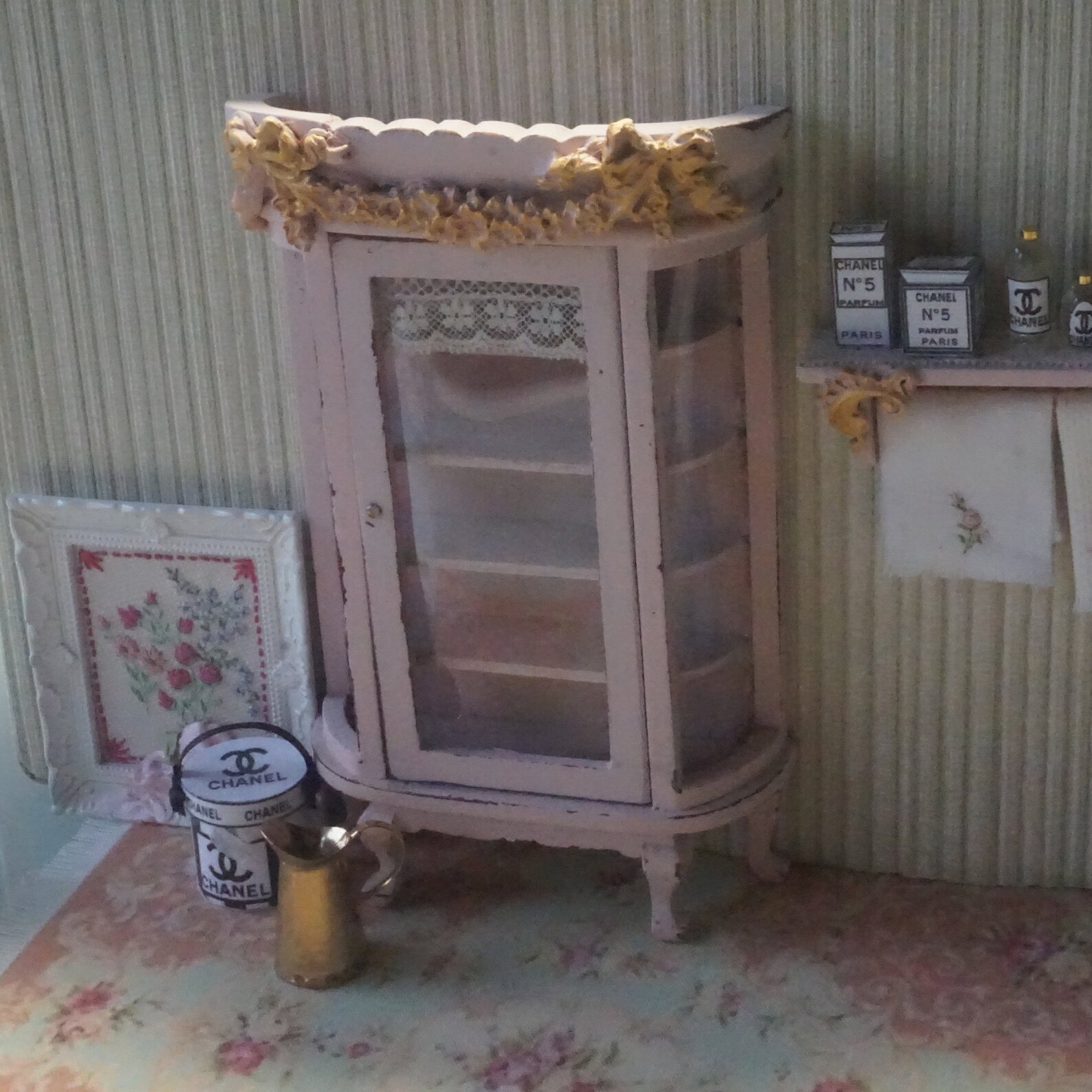 NEUDollhouse Shabby Vintage hohen Schrank. 01:12 Puppenhaus | Etsy