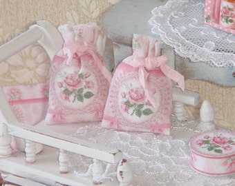 Dollhouse Sachets-Rose Fragance Collection.1:12 Miniature complements for dollhouses.