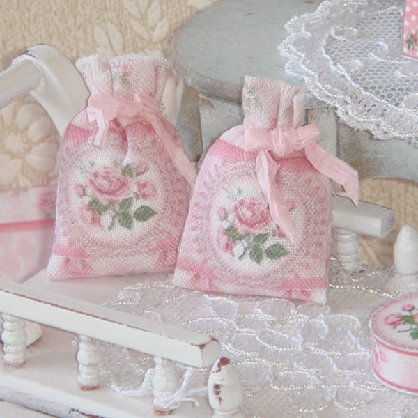 Dollhouse Sachets-Rose Fragance Collection.1:12 Miniature complements for dollhouses.