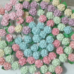 NEUE FARBEN !! 1:12 miniatur Hortensien handgemachte Blume Puppenhaus shabby Dekor miniatur Sammler Puppenhaus.