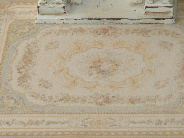 XL- Dollhouse Aubusson big size rug. 1:12 Dollhouse miniature rugs. 2…