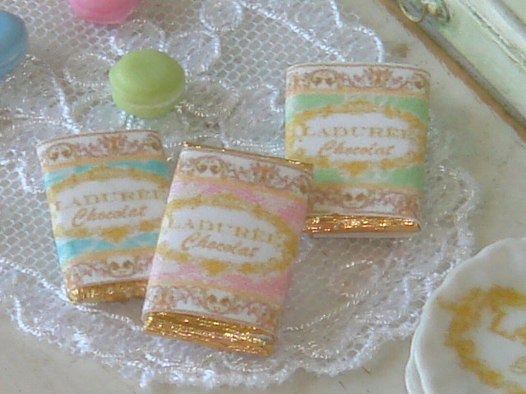 Dollhouse Chocolate Bars. 112 Miniature Chocolates for Dollhouses