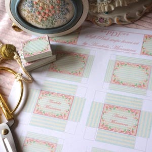 PDF** DOWNLOAD Stripes Shabby set of boxes. 1:12 Miniature set of boxes & bags dollhouse. 1-6 scale miniature books home printable.