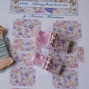 PDF** DOWNLOAD Shabby set of boxes. 1:12 Miniature set of boxes & bags dollhouse. 1-6 scale miniature books home printable.