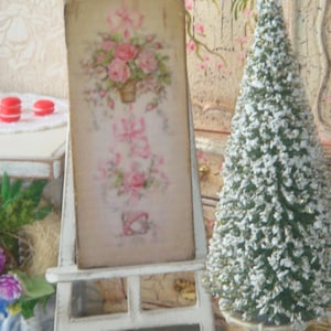Puppenhaus Shabby Vintage Schild. Puppenhaus Miniatur Schilder und Kartelle.
