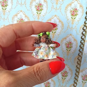Dollhouse tiny cute Dolls 1:12 miniature children toys for Dollhouses. Dolls for collection. Miniature art dolls.