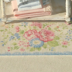 SHABBY Dollhouse rug. 1:12 Dollhouse miniature rugs. 13 X 7cms image 1