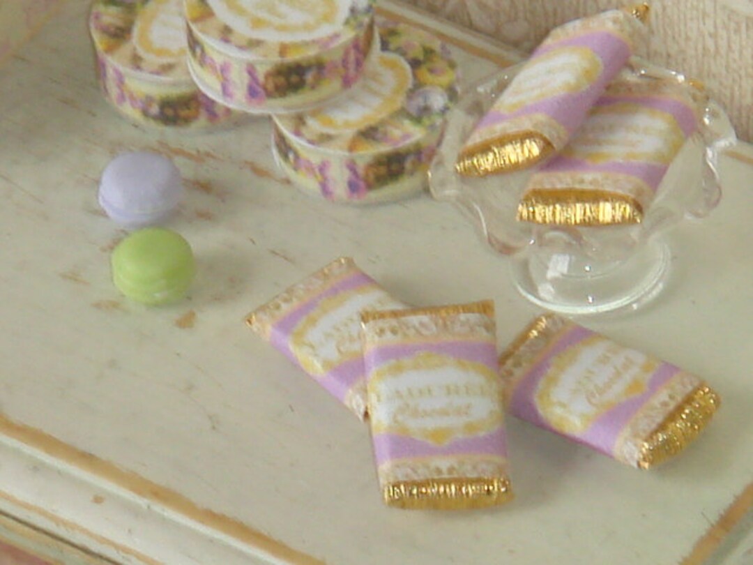 Dollhouse Chocolate Bars. ROMANTIC PURPLE COLLECTION.112 Etsy