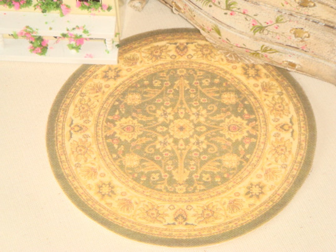 Dollhouse Round Classic Rug. 1:12 Dollhouse Miniature Rugs. - Etsy