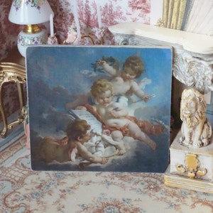 NIEUW-Poppenhuis Antiek Vlooienpaneel. 1:12 Dollhouse Miniatuur Franse wandpaneel stijl. Dollhouse muur decor Franse stijl. Rococo poppenhuis