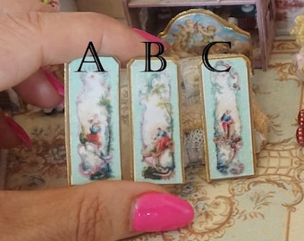 New** Miniatura 1/4 1:48 48 1/48 wall panel.Half scale miniatures dollhouse minis for collectors. Headboad panels mini dolls.
