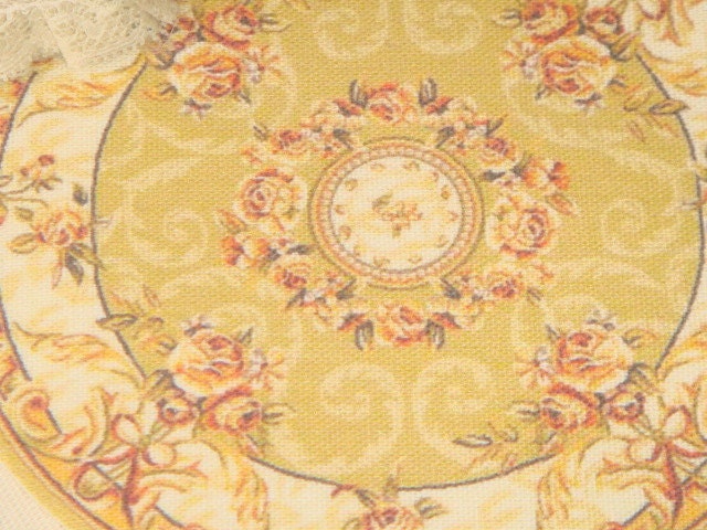 Dollhouse Round Aubusson Rug. 1:12 Dollhouse Miniature Rugs. - Etsy