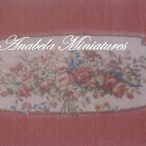 New** KIT dollhouse upholstered fabric sofa, coach chair. 1:12 scale fabric printable ,bedspread, chair, miniature sewing supplies dollhouse