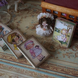 NEW**Dollhouse set of four vintage dolly dingle boxes  Dollhouses. 1:12 Dollhouse Miniature boxes.Antique rockers boxes mini antique toys.