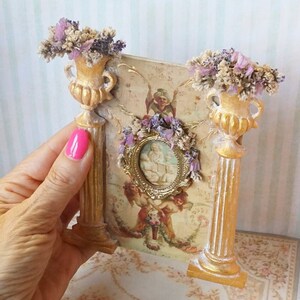 NIEUW**Antiek poppenhuis decoratief wandpaneel. 1:12 miniatuur wandpaneel in Franse stijl. Wanddecoratie poppenhuis in Franse stijl. Rococo-poppenhuis