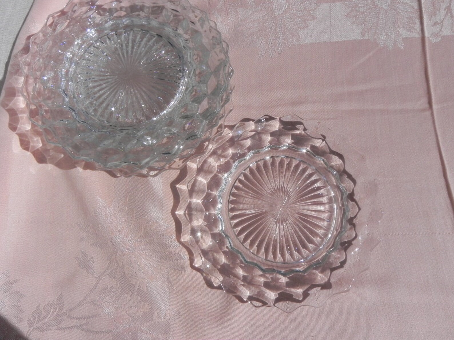 Vintage Fostoria Crystal Plates Dessert/salad in the American Etsy