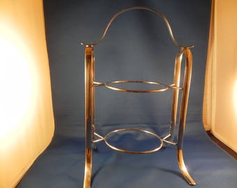 Vintage Caddy Stand Two Tiered Silver Plated for Small Plates