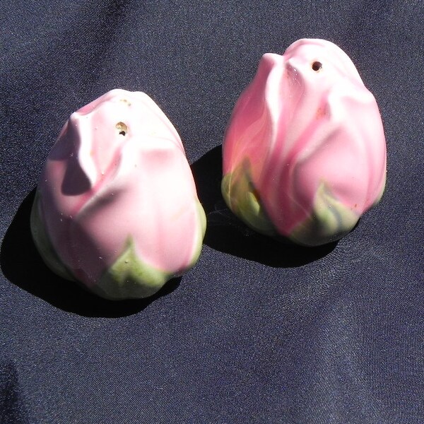 Vintage sal y pimienta coctelera franciscano loza rosa postre rosa patrón