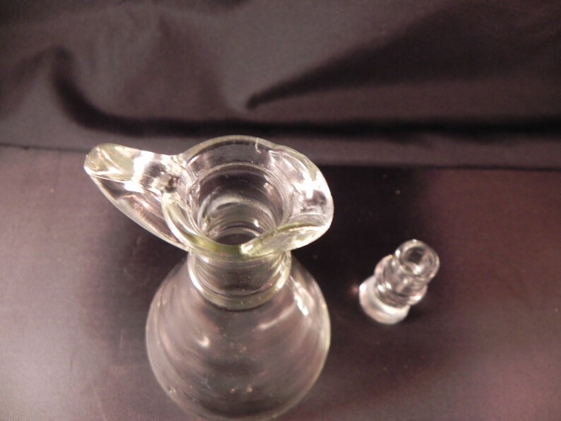Vintage Glass Cruet for Oil or Vinegar with Stopper Etsy