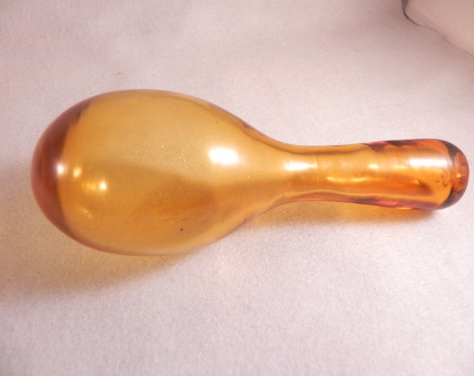 Vintage Glass Darning Egg Handblown Amber Etsy