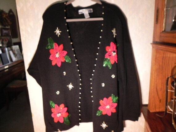 Vintage Christmas Sweater Cardigan 