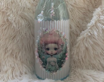 seaweed princess wine bottle light