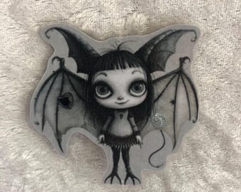 gothic bat fairy lightcatcher decoration