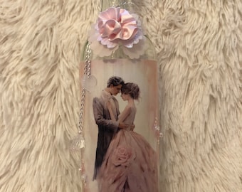 wedding couple wine bottle light