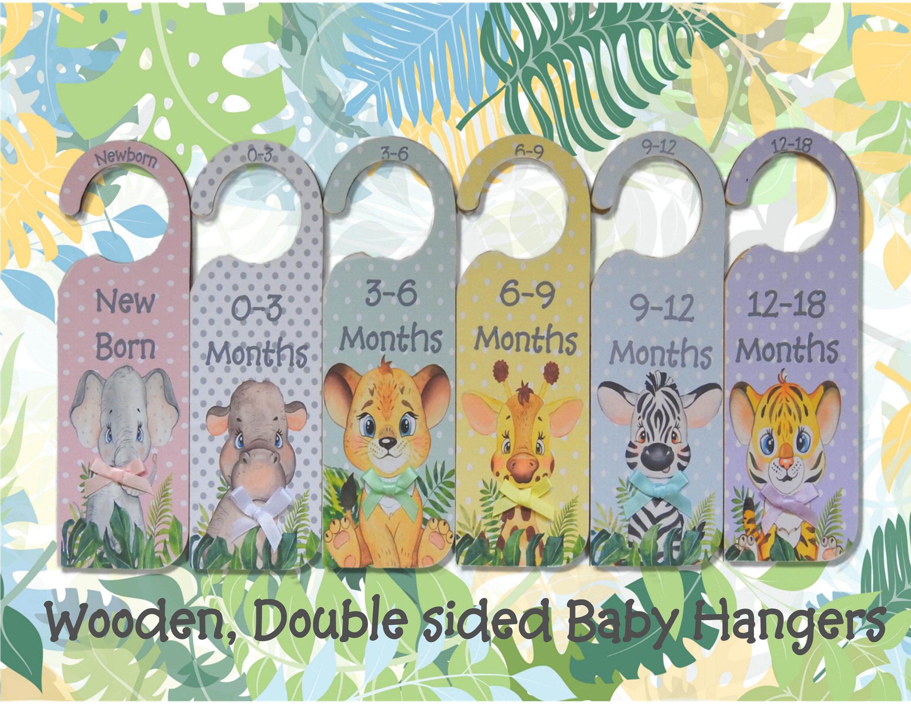7 Pack Katies Playpen Baby Clothes Wardrobe Dividers Organisers Bright Animals 