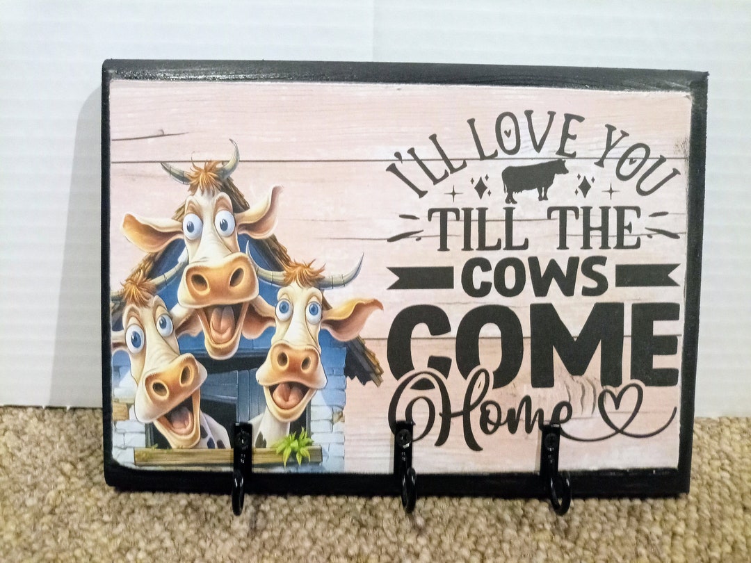 Cow Key Holder, Wood, 20cms X 14cms X 2cms - Etsy