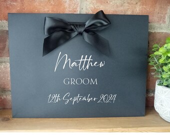 Groom Gift Bag with ribbon and tissue 33 x 25 x 12 cms