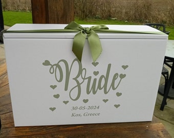 Wedding Dress Travel Box - Personalised Bride  - hand luggage  55 x 36 x 20m cms NEXT DAY DISPATCH