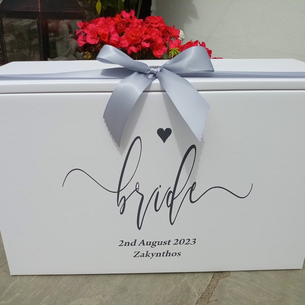 Wedding Dress Box, personalised travel box for dress, Airline size 55 x 36 x 20cms.