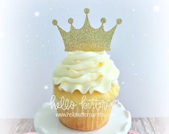Crown Cupcake Topper, Princess Birthday, Cake topper, Cake smash props, First birthday decorations, Cupcake pick, First birthday girl, Tiara