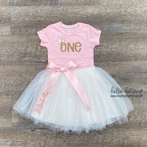 First Birthday Dress, First birthday outfit girl, Bunny Birthday, Some bunny is one, Cake smash outfit, Easter Birthday dress, Bunny dress