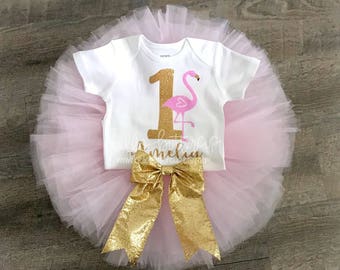 First birthday outfit girl, Flamingo first birthday outfit, Girls first birthday outfit, Cake smash outfit, let’s Flamingle, Birthday tutu