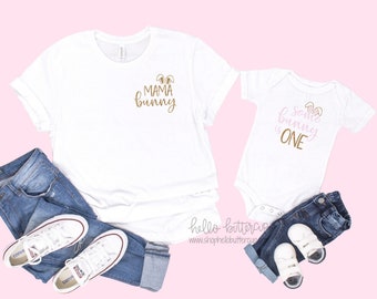 Family Birthday shirts, First birthday outfit girl, Some bunny is one, Bunny 1st Birthday, Mom of the birthday girl, First birthday outfit