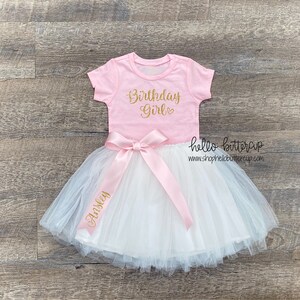 Birthday Girl Outfit, First birthday outfit girl, Birthday Skirt, First birthday Tutu, Cake smash outfit, Birthday Dress, Birthday Shirt
