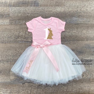 First Birthday Dress, First birthday outfit girl, Bunny Birthday, First birthday tutu, Cake smash outfit, Easter Birthday dress, Bunny dress