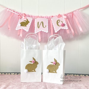 Some Bunny is One, Party Favor Bags, Bunny Gift Bags, First Birthday Party Decor, Goody Bag, Personalized favor bag, Bunny Party Favor bag