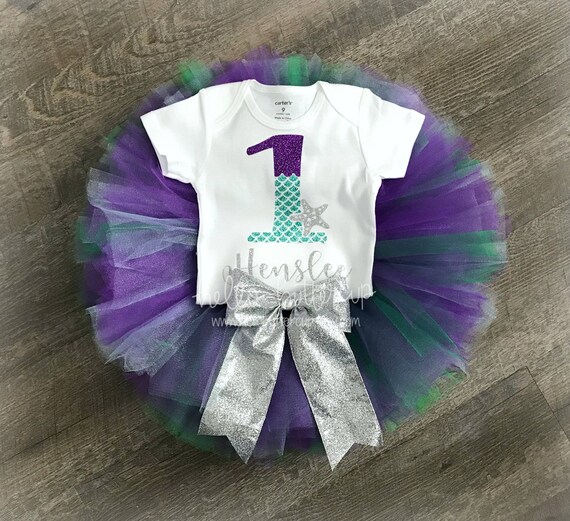 mermaid one year old birthday outfit
