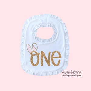 First birthday bib, Bunny first birthday, cake smash bib, First birthday outfit girl, 1st birthday outfit, birthday bib, Some bunny is one