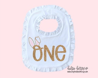 First birthday bib, Bunny first birthday, cake smash bib, First birthday outfit girl, 1st birthday outfit, birthday bib, Some bunny is one