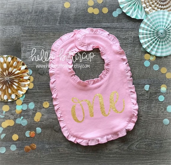 first birthday bib girl
