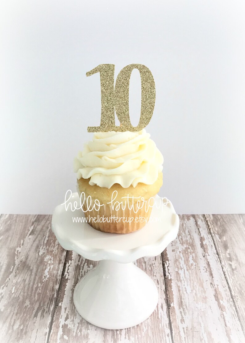 10 Cupcake Toppers Cake Smash Cupcake Pick Ten Cake Topper Etsy
