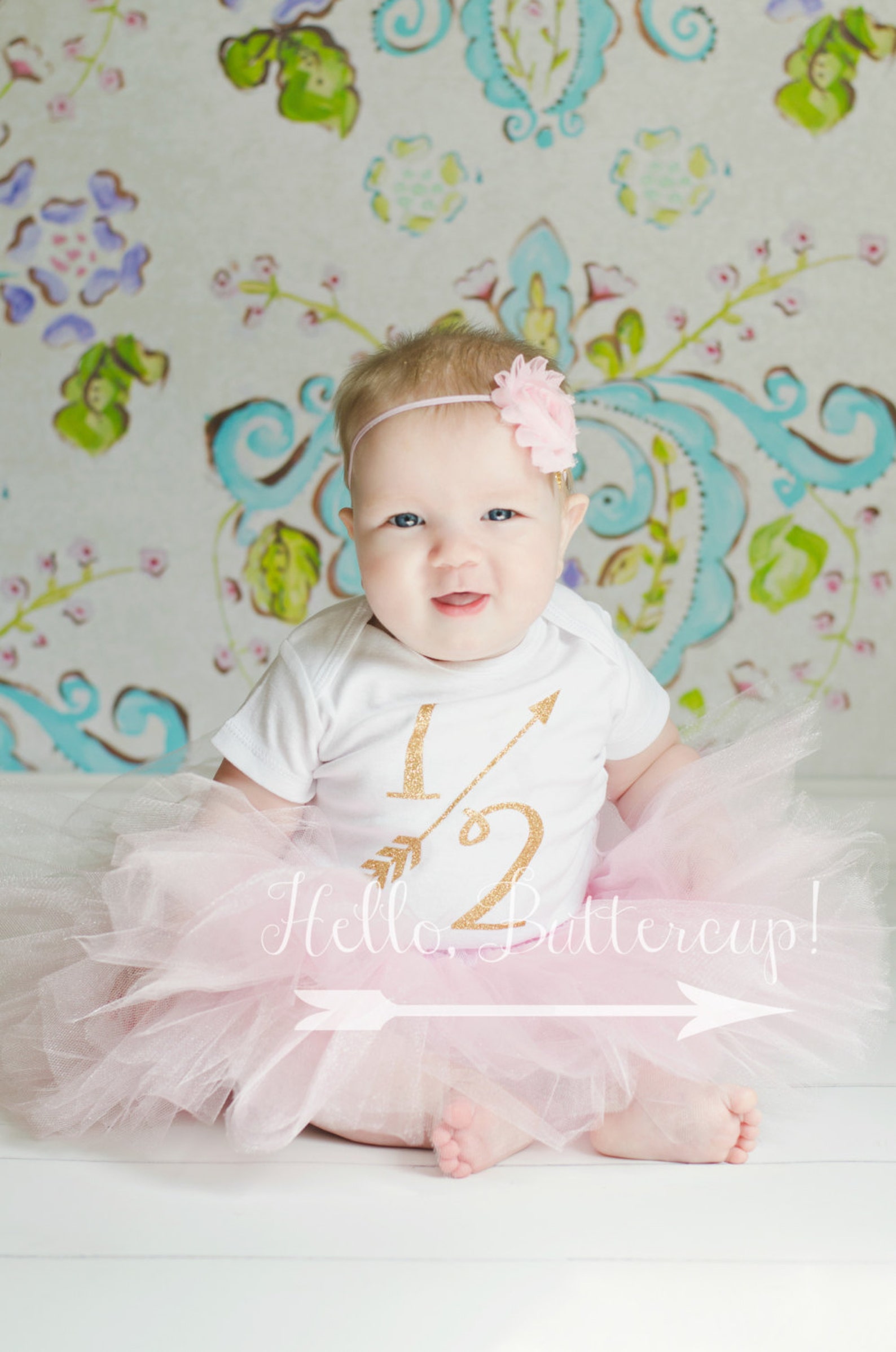 Gold Half Birthday Bodysuit Headband & Tutu Glitter Gold Etsy
