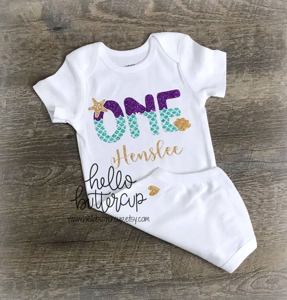 mermaid first birthday shirt